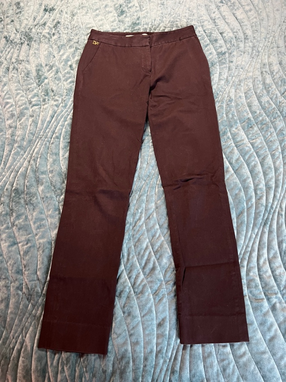 DVF black Straight Leg Trouser Pants size 0